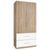 Rauch Alvor 91cm 2 Door Wardrobe - Sonoma Oak and Alpine White