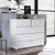 Rauch Erimo 3+2 Drawer Chest - Alpine White and Crystal White Glass