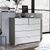 Rauch Erimo 3+2 Drawer Chest - Graphite and Crystal White Glass