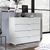 Rauch Erimo 4 Drawer Chest - Alpine White and Crystal White Glass