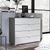 Rauch Erimo 4 Drawer Chest - Graphite and Crystal White Glass