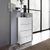 Rauch Erimo 4 Drawer Narrow Chest - Alpine White and Crystal White Glass