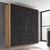 Rauch Erimo 204cm 4 Door Wardrobe with 3 Drawer - Artisan Oak and Basalt Glass