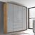 Rauch Erimo 204cm 4 Door Wardrobe with 3 Drawer - Artisan Oak and Silk Grey Glass