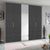 Rauch Erimo 254cm 5 Door Combi Wardrobe with 6 Drawer - Silk Grey and Basalt Glass