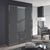 Rauch Marl 136cm 3 Door Combi Wardrobe - Metallic Dark Grey