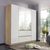Rauch Mainz 181cm 4 Door Combi Wardrobe - Sonoma Oak and Alpine White
