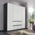 Rauch Mainz 181cm 4 Door Wardrobe with Drawer - Metallic Dark Grey and Alpine White
