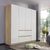 Rauch Mainz 181cm 4 Door Wardrobe with Drawer - Sonoma Oak and Alpine White