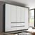Rauch Mainz 226cm 5 Door Wardrobe with Drawer - Metallic Dark Grey and Alpine White