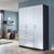 Rauch Homburg 136cm 3 Door Wardrobe with Drawer - Metallic Dark Grey and High Gloss White