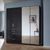 Rauch Homburg 181cm 4 Door Combi Wardrobe - Metallic Dark Grey and High Gloss Grey