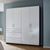 Rauch Homburg 181cm 4 Door Wardrobe with Drawer - Metallic Dark Grey and High Gloss White