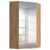 Rauch Alabama 117cm 2 Door Corner Mirrored Wardrobe - Artisan Oak