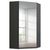 Rauch Alabama 117cm 2 Door Corner Mirrored Wardrobe - Metallic Dark Grey
