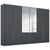 Rauch Alabama 271cm 6 Door Combi Wardrobe - Metallic Dark Grey