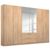 Rauch Alabama 271cm 6 Door Combi Wardrobe - Sonoma Oak