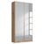 Rauch Alabama 91cm 2 Door Mirrored Wardrobe - Artisan Oak
