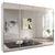 Rauch Syncrono 271cm 4 Door Sliding Mirrored Wardrobe - Alpine White