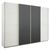 Rauch Syncrono 271cm 4 Door Sliding Wardrobe - Alpine White and Metallic Dark Grey