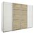 Rauch Syncrono 271cm 4 Door Sliding Wardrobe - Alpine White and Sanremo Oak Light
