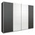 Rauch Syncrono 271cm 4 Door Sliding Wardrobe - Metallic Dark Grey and Alpine White