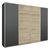Rauch Syncrono 271cm 4 Door Sliding Wardrobe - Metallic Dark Grey and Sanremo Oak Light