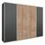 Rauch Syncrono 271cm 4 Door Sliding Wardrobe - Metallic Dark Grey and Sonoma Oak