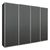 Rauch Syncrono 271cm 4 Door Sliding Wardrobe - Metallic Dark Grey