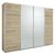 Rauch Syncrono 271cm 4 Door Sliding Wardrobe - Sanremo Oak Light and Silk Grey