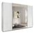Rauch Syncrono 271cm 4 Door Sliding Wardrobe with Mirror - Alpine White