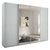 Rauch Syncrono 271cm 4 Door Sliding Wardrobe with Mirror - Silk Grey