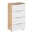 Rauch Texas 4 Drawer Narrow Chest - Sonoma Oak and Alpine White