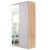 Rauch Texas 91cm 2 Door Wardrobe with Mirror and Extras - Sonoma Oak and Alpine White