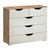 Rauch Arnstein 3+2 Drawer Chest - Artisan Oak and White High Gloss
