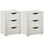 Rauch Arnstein 3 Drawer Bedside Cabinet - Set of 2 - Alpine White and White High Gloss