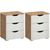 Rauch Arnstein 3 Drawer Bedside Cabinet - Set of 2 - Artisan Oak and Alpine White