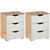 Rauch Arnstein 3 Drawer Bedside Cabinet - Set of 2 - Sonoma Oak and Alpine White