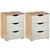 Rauch Arnstein 3 Drawer Bedside Cabinet - Set of 2 - Sonoma Oak and White High Gloss