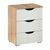 Rauch Arnstein 3 Drawer Bedside Cabinet - Sonoma Oak and Alpine White