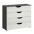 Rauch Arnstein 4 Drawer Chest - Metallic Dark Grey and Alpine White
