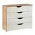 Rauch Arnstein 4 Drawer Chest - Sonoma Oak and White High Gloss