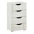 Rauch Arnstein 4 Drawer Narrow Chest - Alpine White and White High Gloss