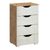 Rauch Arnstein 4 Drawer Narrow Chest - Artisan Oak and White High Gloss