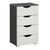 Rauch Arnstein 4 Drawer Narrow Chest - Metallic Dark Grey and Alpine White