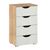 Rauch Arnstein 4 Drawer Narrow Chest - Sonoma Oak and Alpine White