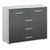 Rauch Alegro 3+2 Drawer Chest - Alpine White and Metallic Dark Grey