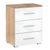 Rauch Alegro 3 Drawer Bedside Cabinet - Sonoma Oak and Alpine White