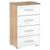 Rauch Alegro 4 Drawer Narrow Chest - Sonoma Oak and Alpine White