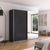 Rauch Quadra 226cm 2 Door Sliding Wardrobe with Mirror and Extras - Metallic Dark Grey
